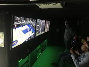 interior video game truck